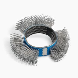 4" Brosse métallique 0,5 mm, coudée