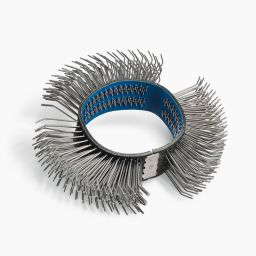 4" Brosse métallique 0,7 mm, coudée