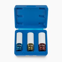 Douilles pour clé à chocs 1/2", pour jantes alu, 3 pièces