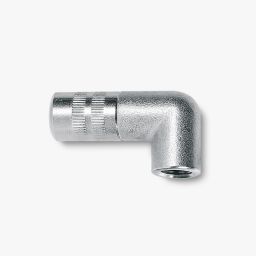 Embout à 4 machoires, coudé 90°, pour pistolets à graisse d’ECODORA