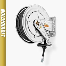 ECODORA Schlauchaufroller aus Inox, für Heisswasser bis 130 °C / 400 bar